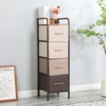 Amazon Brand - Umi Fabric Chest of 4 Drawers Closet Drawer Organizer for Wardrobe Drawer Storage Organizer Chest of Drawer for Closet Living Room Bedroom Storage Organizer Stand Bookself - 31x29x99cm