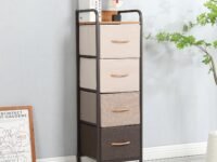 Amazon Brand - Umi Fabric Chest of 4 Drawers Closet Drawer Organizer for Wardrobe Drawer Storage Organizer Chest of Drawer for Closet Living Room Bedroom Storage Organizer Stand Bookself - 31x29x99cm
