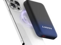 Ambrane Magsafe Wireless 10000Mah Fast Charging USB Type-C Input Power Bank, Strong Magnet, 22.5W Output For iPhone 12 & Above, Android & Other Qi Enabled Devices + Magnetic Ring (Aerosync Snap, Blue)