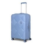 American Tourister Polypropylene (pp) Instavibe 68 Cm Spinner Trolley Bag for Travel Medium Suitcase with Mounted TSA Lock,Flexi Packing Straps,and Side Hooks for Men & Women - Sky Blue,Hard