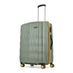 Aristocrat Comet Check-in Trolley Bag 66cm | Medium | Hard Luggage| Smooth 8-Wheel Suitcase| Combination Lock with Sturdy Zipper | Full Fabric Convipack | 3-Year International Warranty (Green)