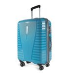 Aristocrat Large Airpro 76 Cms Check-in Polypropylene Hardsided 8 Spinner Wheels Luggage/Suitcase/Trolley Bag- Coral Teal Blue, 53 Cm