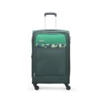 Aristocrat Medium Commander 69Cms Premium Polyester with PVC Coating Soft Sided Check-in 4 Spinner Wheels Green Suitcase