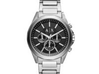 Armani Exchange Mens Drexler Stainless Steel Chronograph Watch - AX2600 (Black_Free Size)