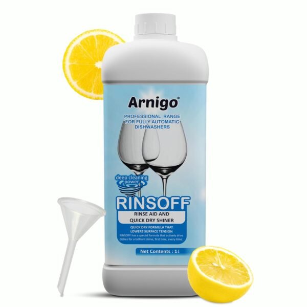 Arnigo Dishwasher Rinse Aid 1000 ML Liquid - Shine and Dry | Suitable for All Brands Dishwasher Machines