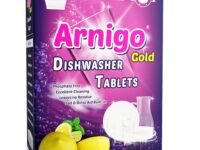 Arnigo Gold Dishwasher Tablets for Outstanding Cleaning, Contains Rinse Aid & Shiner, Phosphate Free, Corrosion Protection, for Crystal Clear and Haze-free Shine, Dishwasher Friendly- 30 Tablets