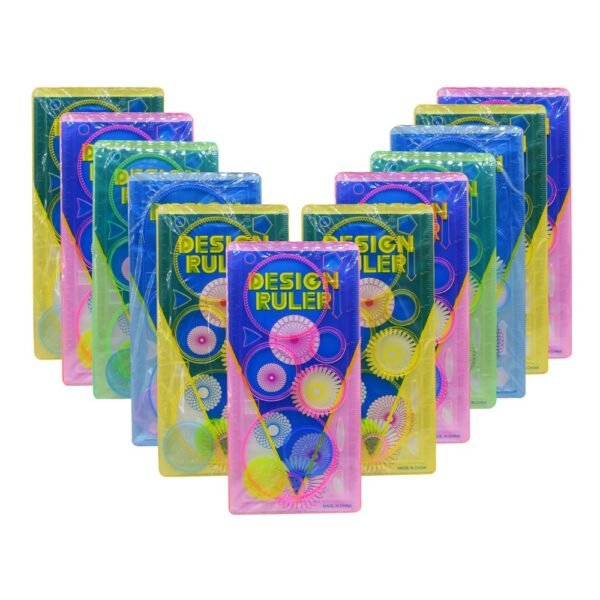 Asera Birthday Return Gifts for Kids Designer Ruler Scale Kids Gift Items Birthday Stationery School Supplies, (Set of 12), Multi Color