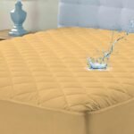 Ayka 100% Waterproof Cotton Quilted Mattress Protector King Size Breathable Hypoallergenic Noiseless Ultra Soft Fitted Bed Protector 72x72 inch Mattress/Bed Cover (King 72x72 inch | 6x6 ft, Beige)