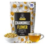 BLUE TEA - Chamomile Tea For Sleep - 100 gm -100 Cups | SLEEP & RELAXATION | Herbal Tea - Caffeine Free - Flower Based - Non-Bitter - Non-GMO | Featured In Shark Tank | Zipper Pack