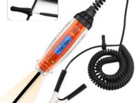 BOAK Heavy Duty 3-60V LCD Circuit Tester, Low Voltage Light Tester with Probe Protect Cover, Electric Fuse Tester with 142 Inch Extended Spring Wire for Vehicles, Trailers, Vans, Truck, Motorcycles