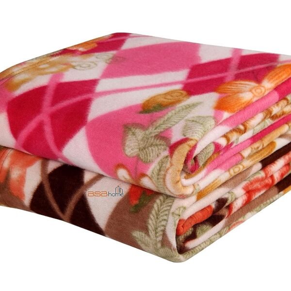 BSB HOME All Season Multipurpose Polar Fleece Single Bed Printed Assorted Multicolor Light Weight Blanket (Set of 2, 90 x 60 inches)(Skin Friendly) - Prime Collections | TC - 240