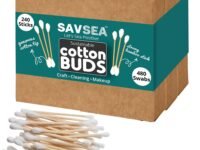 Bamboo Cotton earbuds/swabs | q tips | Suitable for adult and baby | Multipurpose Double tip cotton swabs with sustainable Bamboo better than wooden stick (Pack Of 3)