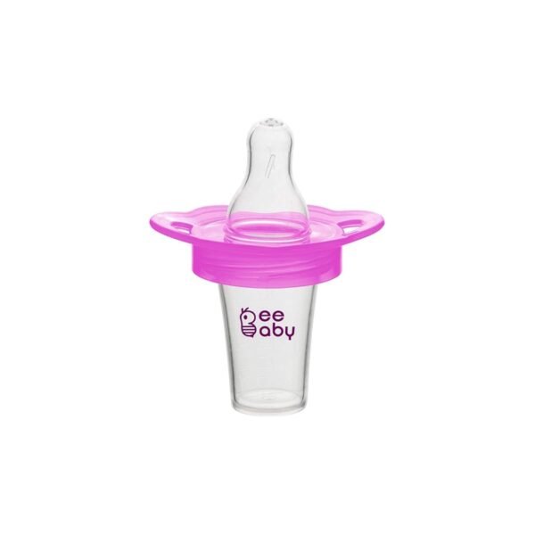 BeeBaby Medicine Dispenser with Soft Silicone Nipple for Newborn. (Pink)