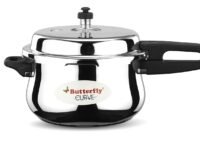 Butterfly Curve 5.5 Litres Pressure Cooker | Outer Lid | Stainless Steel | Induction & Gas Stove Compatible | ISI Certified | 5 Years Manufacturer's Warranty | Silver