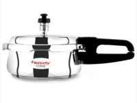 Butterfly Curve Stainless Steel Outer Lid Pressure Cooker, 2 Litre, Silver