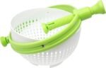 CHITDAX Salad Spinner & Drain Lettuce Vegetable Drain Basket Vegetable Spinner with Collapsible Handle Lettuce Spinner Colander with Collapsible Handle for Tastier Salads and Faster Food Prep