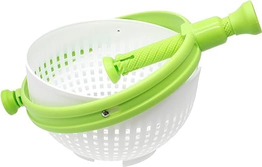 CHITDAX Salad Spinner & Drain Lettuce Vegetable Drain Basket Vegetable Spinner with Collapsible Handle Lettuce Spinner Colander with Collapsible Handle for Tastier Salads and Faster Food Prep