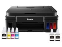 Canon PIXMA MegaTank G3000 All in One WiFi Inktank Colour Printer with 2 Additional Black Ink Bottles for Home and Office
