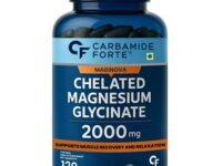 Carbamide Forte Chelated Magnesium Glycinate Supplement 2000mg Per Serving | Magnesium Supplement Supports Muscle Recovery & Better Sleep - 120 Veg Tablets