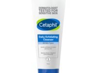 Cetaphil Face Wash Daily Exfoliating Cleanser For All Skin Types, 178ml Exfoliating Face Scrub With Vitamin E, B5 & Bamboo Extract