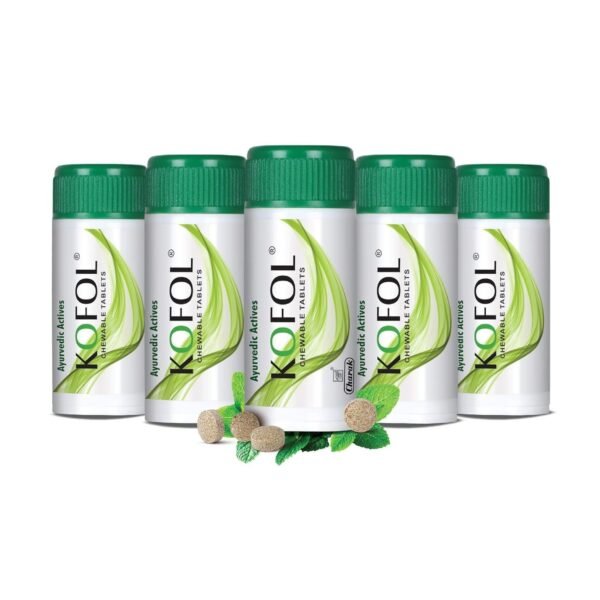 Chewable Tablets | Ayurvedic Relief for Sore Throat & Dry Cough | Sugar-Free, Easy to Carry, Quick & Effective Throat Care – 90 Tablets (Pack of 5)