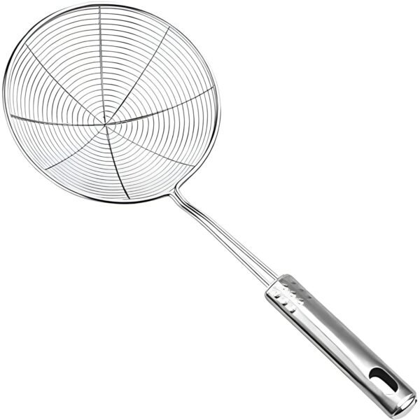 Chirano Kitchen Gadgets 6 Inch Versatile Stainless Steel Spider Strainer/Skimmer/Ladle for Cooking and Frying, Wire Pasta Strainer Spoon
