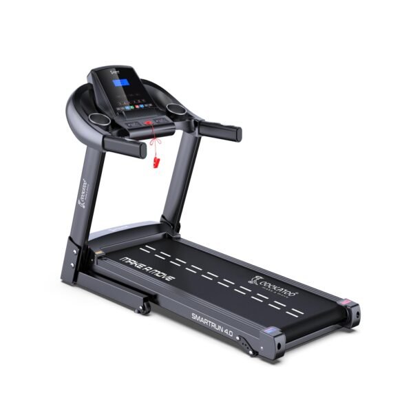 Cockatoo SmartRun 4.0 4HP Peak DC Motorized Treadmill for Home, with 3 Level Manual Incline, Max Speed 16 Km/Hr, Max User Weight 120Kg,(DIY, Do It Yourself Installation),Black