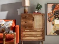 Corte Clasico Pol Poc Solid Wood Chest of Drawers | Wood Chest of Drawers for Home and Office | Wooden Kitchen Cabinet