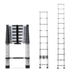 Corvids 3.8m (12.5 feet) Portable & Compact Aluminium Telescopic Ladder | 2-Year Warranty | EN131 Certified 13-Steps Foldable Multipurpose Step Ladder for Home & Outdoor use