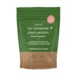Cosmix No-Nonsense Plant Protein | 24 Protein/Serve, 500g Pouch | Indonesian Cacao (Chocolate) | Plant Based Protein, Pea & Rice Isolate | Clean, Easy to Digest | All Essential Amino Acids