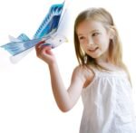 Crackles Electric Gliding Flying Bird Toy with Lights - Rechargeable Flying Toy Bird for Kids - Flaps Wings to Fly High and Fast - Outdoor Toys for Boys and Girls - Birthday Gift Idea Ages 3 4 5