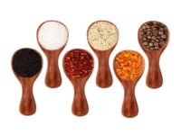 Craftland Wooden Spice/Masal Small Spoon For Tea Coffee Sugar Condimants & Small Containers/Jar (Set Of 6 (Brown)), 7.7 Cm