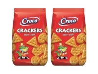 Croco Salted Crackers Biscuits Imported Namkeen Biscuits & Snacks,100gm each Pack of 2