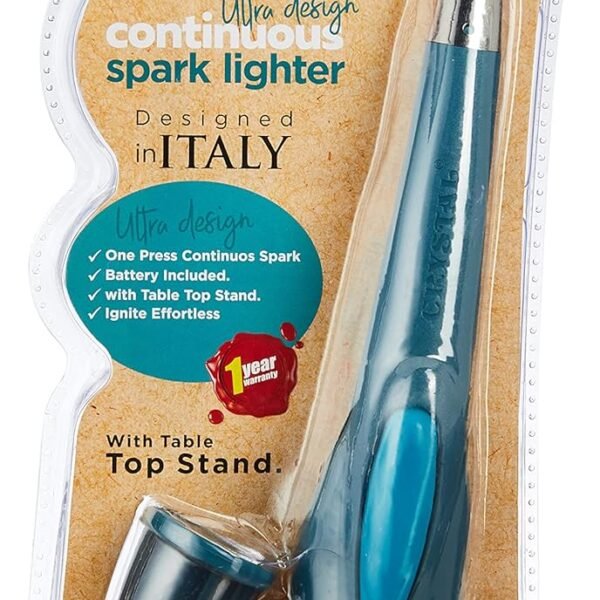 Crystal Extreme Continuous Spark Gas Lighter | One Press Battery Operated | Ideal for Kitchen & Outdoor use |Battery Included | 1 year warranty | Multicolour