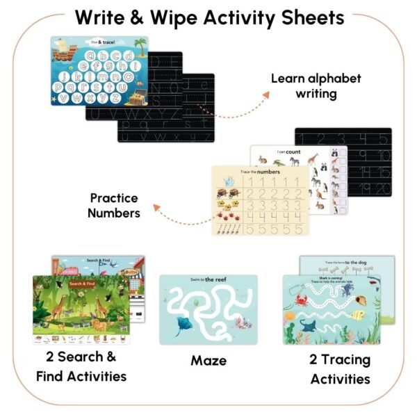 Curious Cub Montessori Busy Book | Toddler Busy Binder for 2-5 Yrs | Activity Binder| Quiet Book| Educational Toys For 3 Year Old| Kids Learning Books 2-3Years| Velcro Books For 2 Yrs Old | Kids Gifts