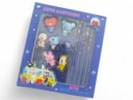 Cute Cartoon BTS Theme Pencil and Eraser Gift Pack, Fun School Supplies for Kids, Creative Drawing and Writing Activity, Birthday or Party Gift for Boys and Girls, Popular K-Pop Design
