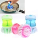DISHA Fashion Cleaning Brush with Soap Dispenser for Kitchen, Sink, Dish Washer and Other Household Cleaner ( 1 - PC )Acrylonitrile Butadiene Styrene