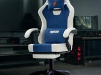 DROGO Aura Ergonomic Gaming Chair with Premium PU Leather Fabric, Linkage Armrest, Adjustable Neck & Lumbar Pillow | Computer Chair for Study | Office Chairs for Work from Home with Recline (White)
