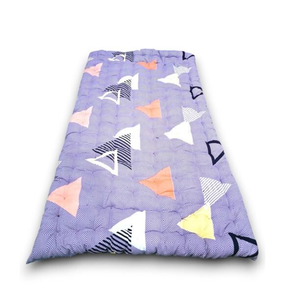 Deevine Craft Soft Cotton Quilt | Foldable Movable Picnic Light Weight Filled Single Firm Mattress| Gadda (3D Design Printed, Small Queen Capacity, 5 x 6 ft or 60 x 72 Inches) (Opal Purple)