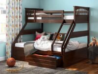 Double Sheesham Bunk Bed With Storage - ( Brown)