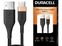 Duracell Usb-A To Type C, 65W Braided Sync&Fast Charging USB Cable, 3.9 Feet(1.2M), Qc 2.0/3.0 Ultra Fast Charging, For Samsung, Mi, Realme, Oppo, One Plus, Seamless Data Transmission, Series 1,Black