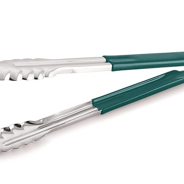 Dynore Stainless Steel Green Vinyl Coated Utility Tong 23 cm Long