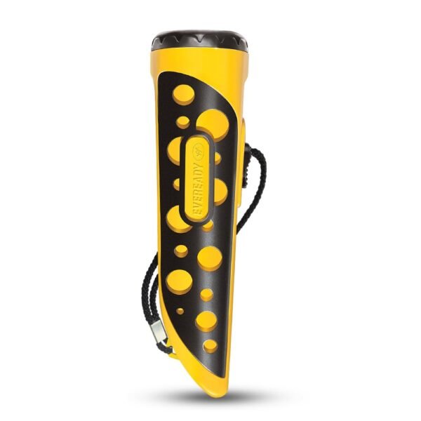 Eveready Cheetah DL54 | 1W LED Torch | Powered by 3 AA Batteries | Super Bright White LED | 7000 Lux Output | Wide Beam & Range | Strong & Durable ABS Plastic Body | Red & Yellow