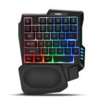 FRONTECH KB-0008P Dragon Fox Rainbow Backlit Gaming Keyboard | 35 Anti-Ghosting & Mechanical Keys | USB Wired Compact Keyboard for PC & Laptop | Windows Compatible | Plug & Play