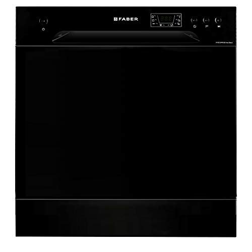 Faber 8 Place Dishwasher | 6 Wash Programs |Adjustable Upper Rack & Cutlery Tray | 8L Water/Cycle | Suitable for Oil & Masala Stains | 2Yr Warranty & 5Yr On Cavity | FFSD 6PR 8S Ace