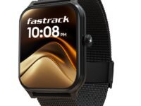 Fastrack New Limitless Classic|Large 1.91" Super UltraVU Display|Functional Crown|Highest 320x385 Pixel Resolution|SingleSync BT Calling|100+ Sports Modes|Metal Case Premium Smartwatch - Black Mesh