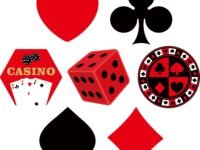 Festiko® Las Vegas Casino Party Cutout Decorations 35 Pieces Playing Card Sign for Birthday School Classroom Welcome Back Party Supplies