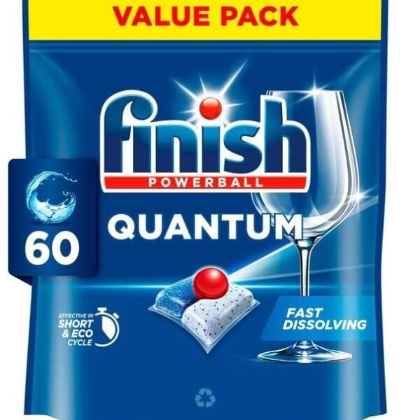 Finish Dishwasher Tablets Powerball Quantum 60's Regular