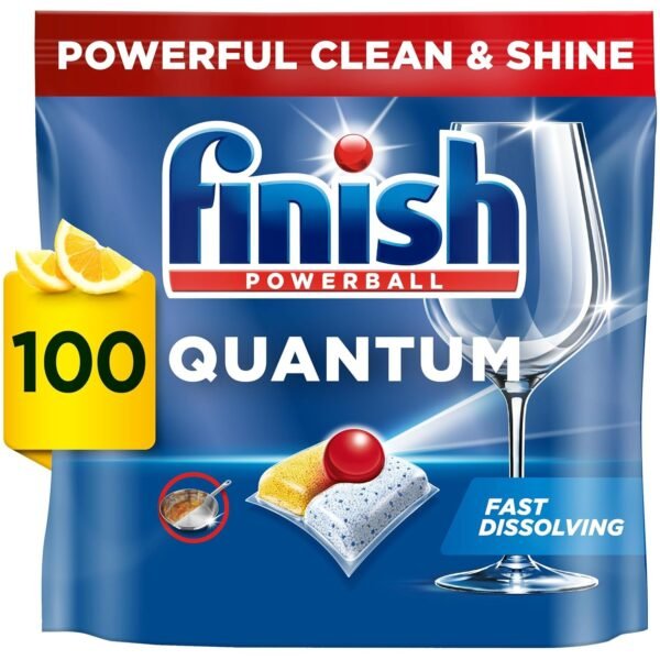 Finish Quantum Dishwasher Tablets 100's lemon