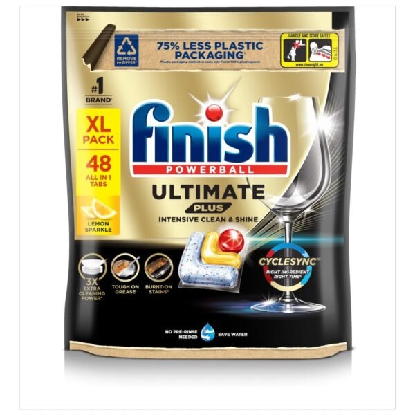 Finish Ultimate Plus All in One Dishwasher Tablets 48 Lemon